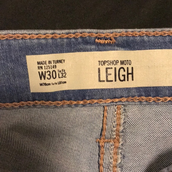 TOP SHOP LEIGH DISTRESSED JEANS - Picture 3 of 3